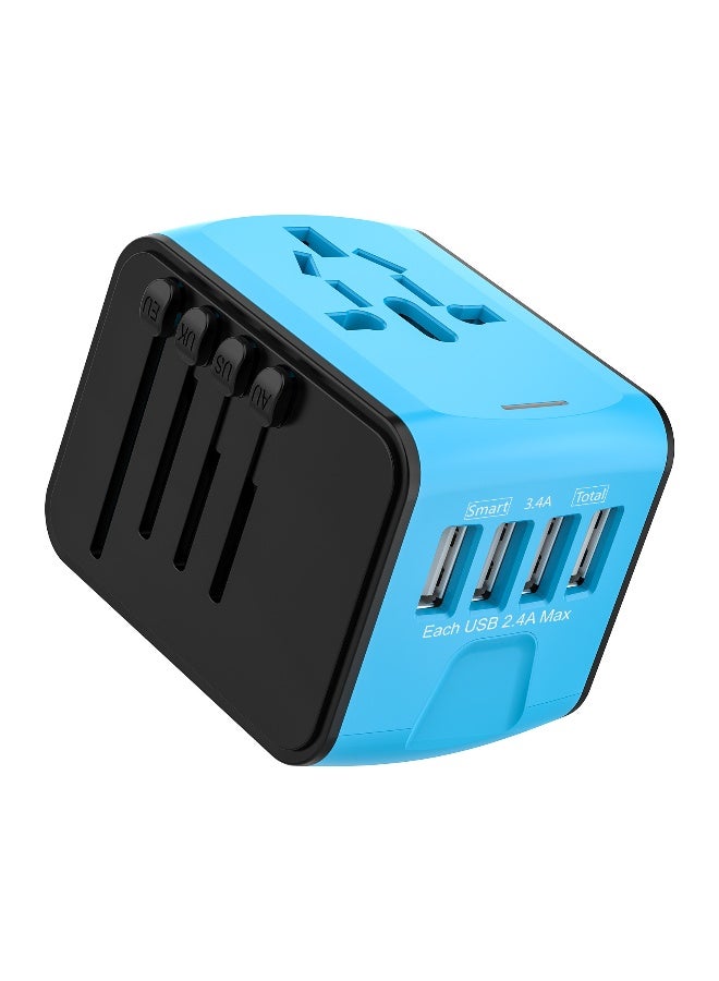 Travel Power Adapter with 4 USB Charging Ports - All-in-One Charger - Image 1